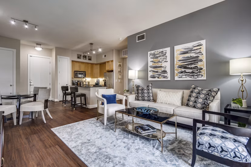 living room at Domain at City Centre Apartments
