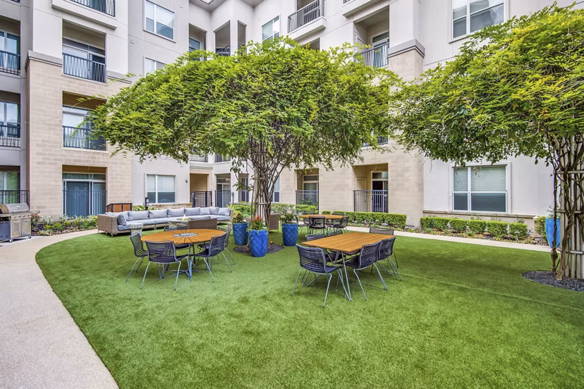 patio at Domain at City Centre Apartments