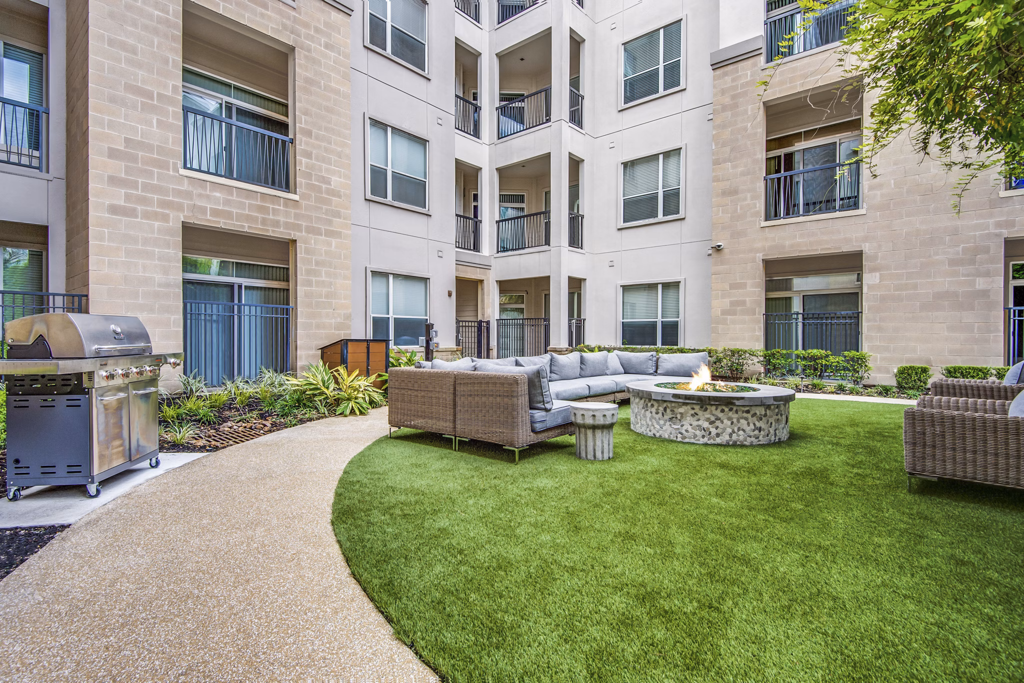 patio at Domain at City Centre Apartments