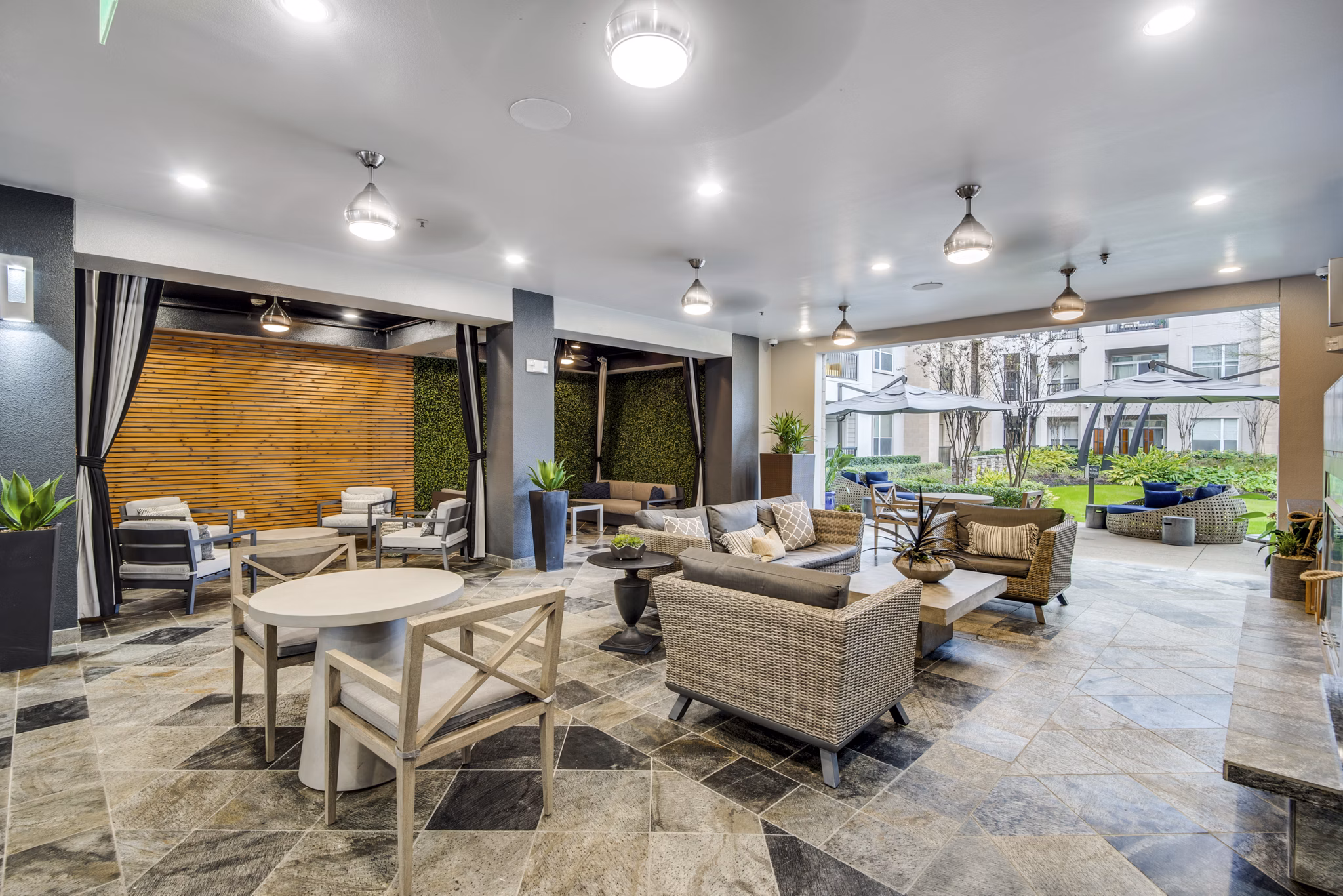 clubhouse patio at Domain at City Centre Apartments