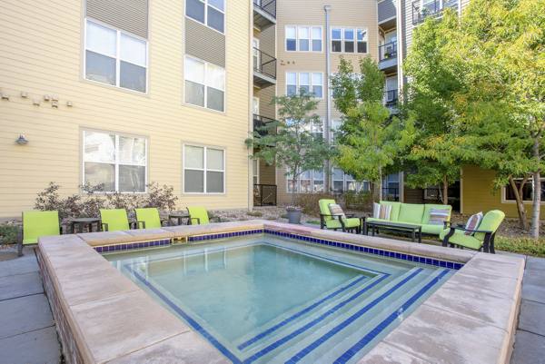 pool at 7166 at Belmar Apartments