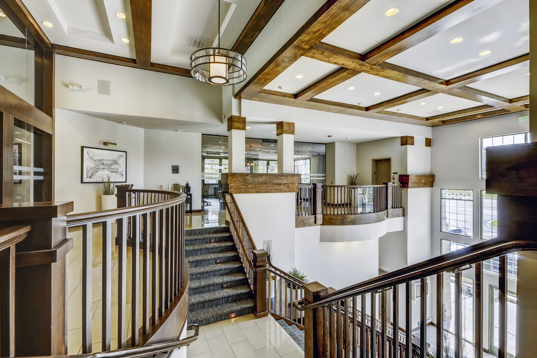 Clubhouse lobby featuring stylish seating and modern decor at Waterford Lone Tree Apartments