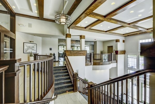Clubhouse lobby featuring stylish seating and modern decor at Waterford Lone Tree Apartments