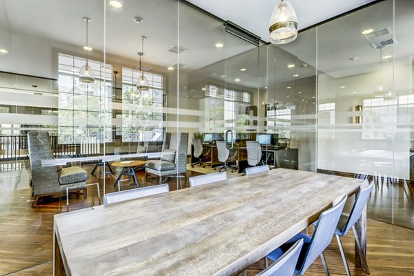 Clubhouse meeting facility with modern design at Waterford Lone Tree Apartments Ideal for social gatherings and business events