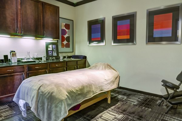 Luxury spa at The Westheimer Apartments with relaxation areas and modern amenities for residents in Houston