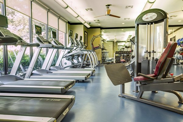 State-of-the-art fitness center with modern equipment at The Westheimer Apartments, offering residents a premium workout experience