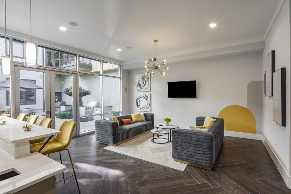 Clubhouse offering luxury amenities at Haus 5350 Apartments