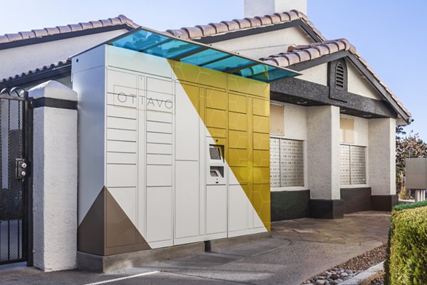 Convenient parcel pickup and mail room at OTTAVO Apartments