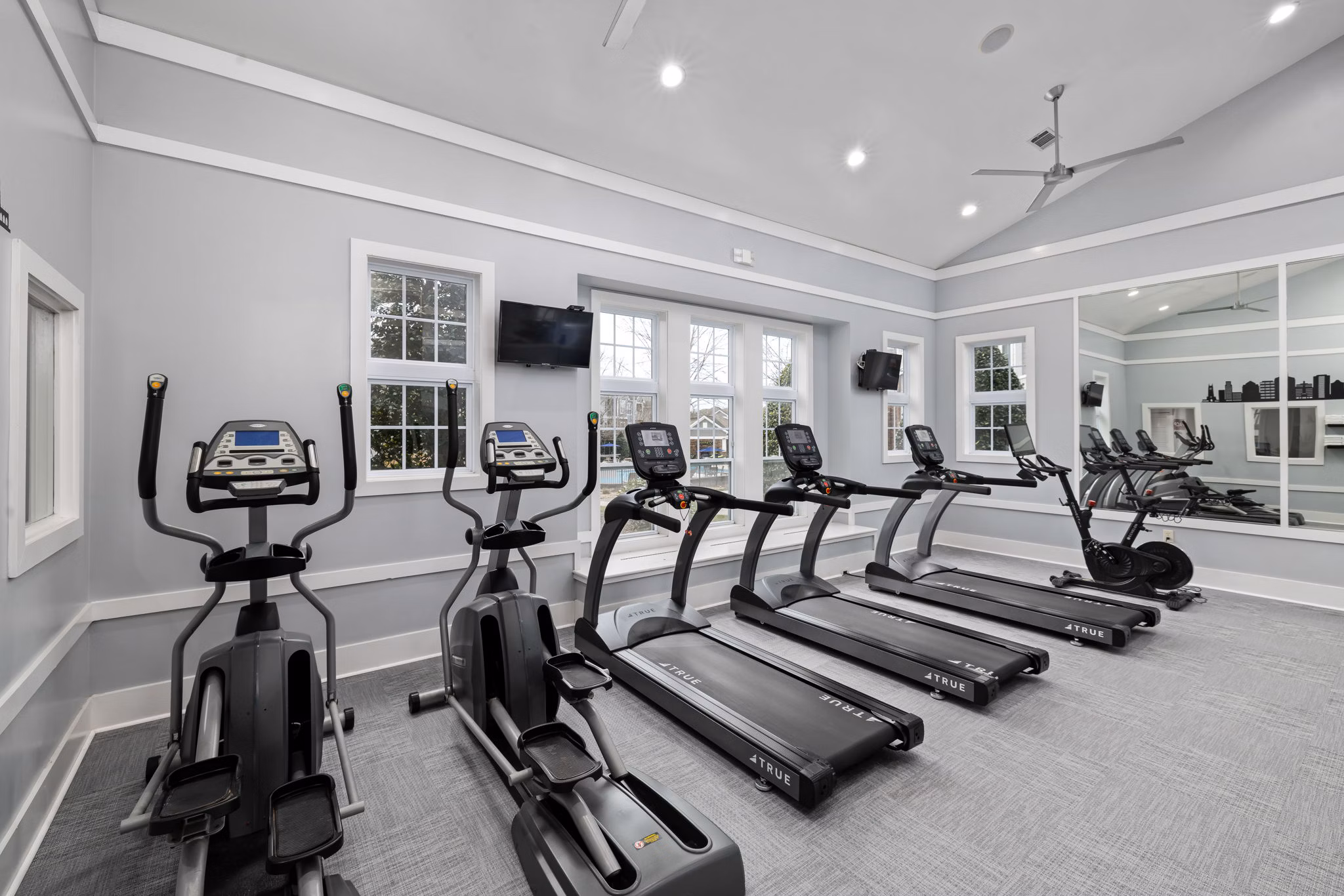Fitness center with state-of-the-art equipment at Garrett West Apartments
