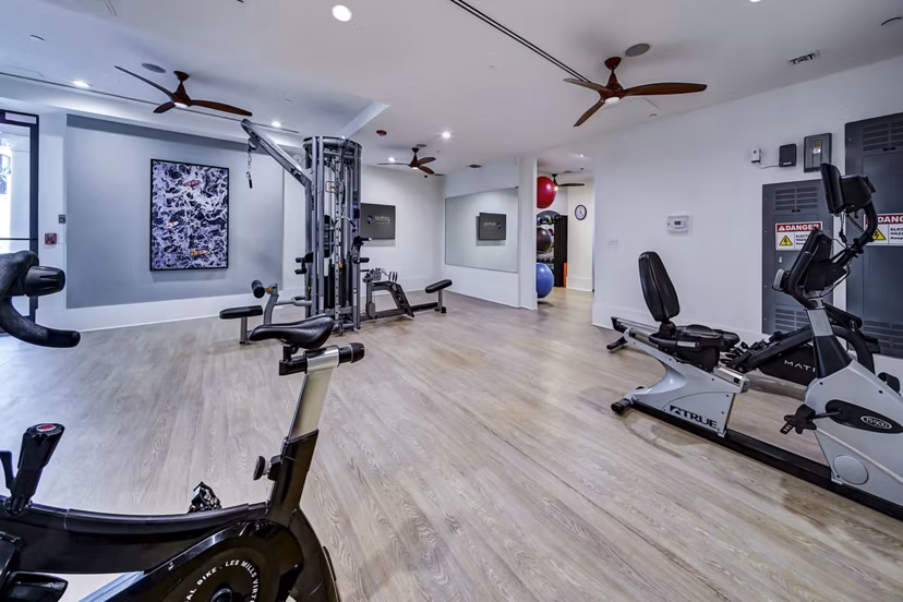 fitness center at Worthing Place Apartments
