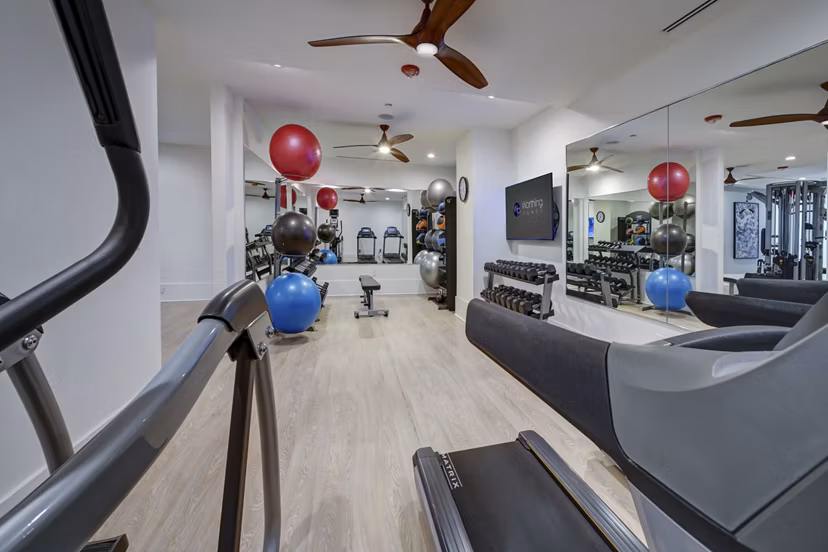 fitness center at Worthing Place Apartments