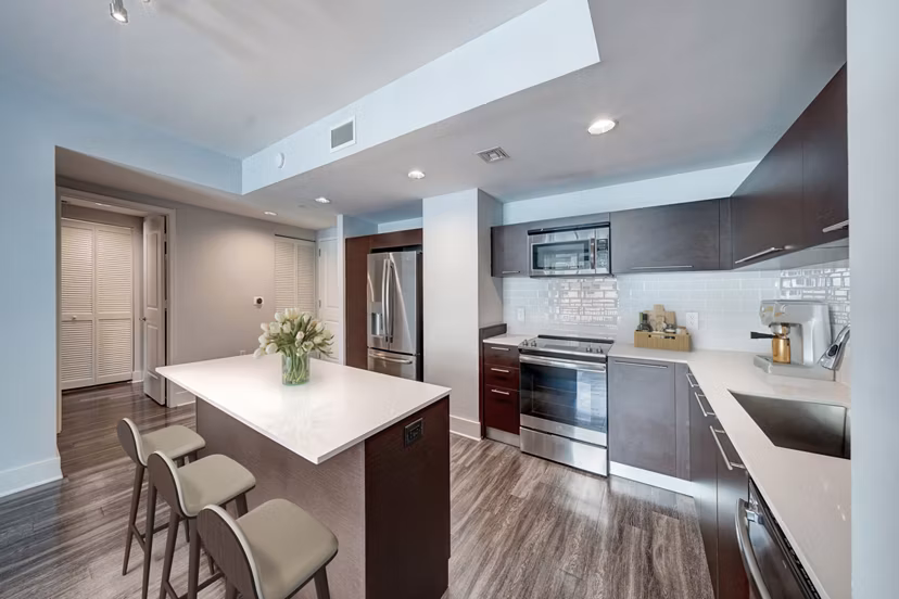 kitchen at Worthing Place Apartments