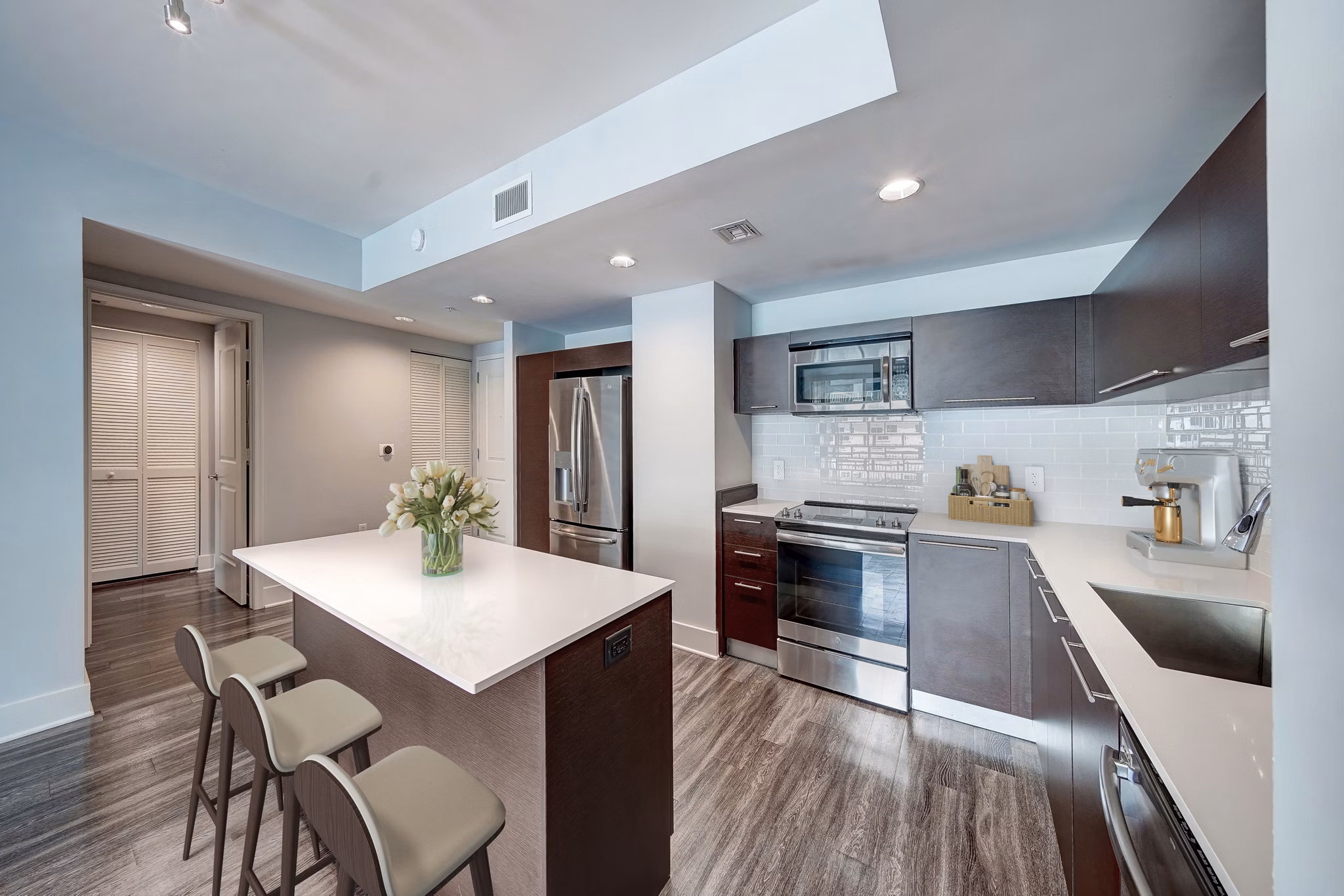 kitchen at Worthing Place Apartments
