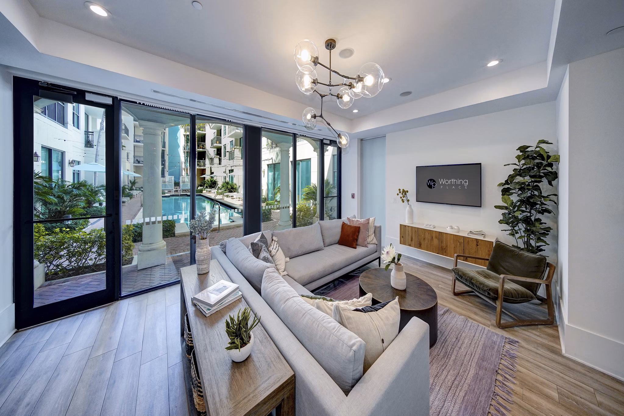 living room at Worthing Place Apartments 