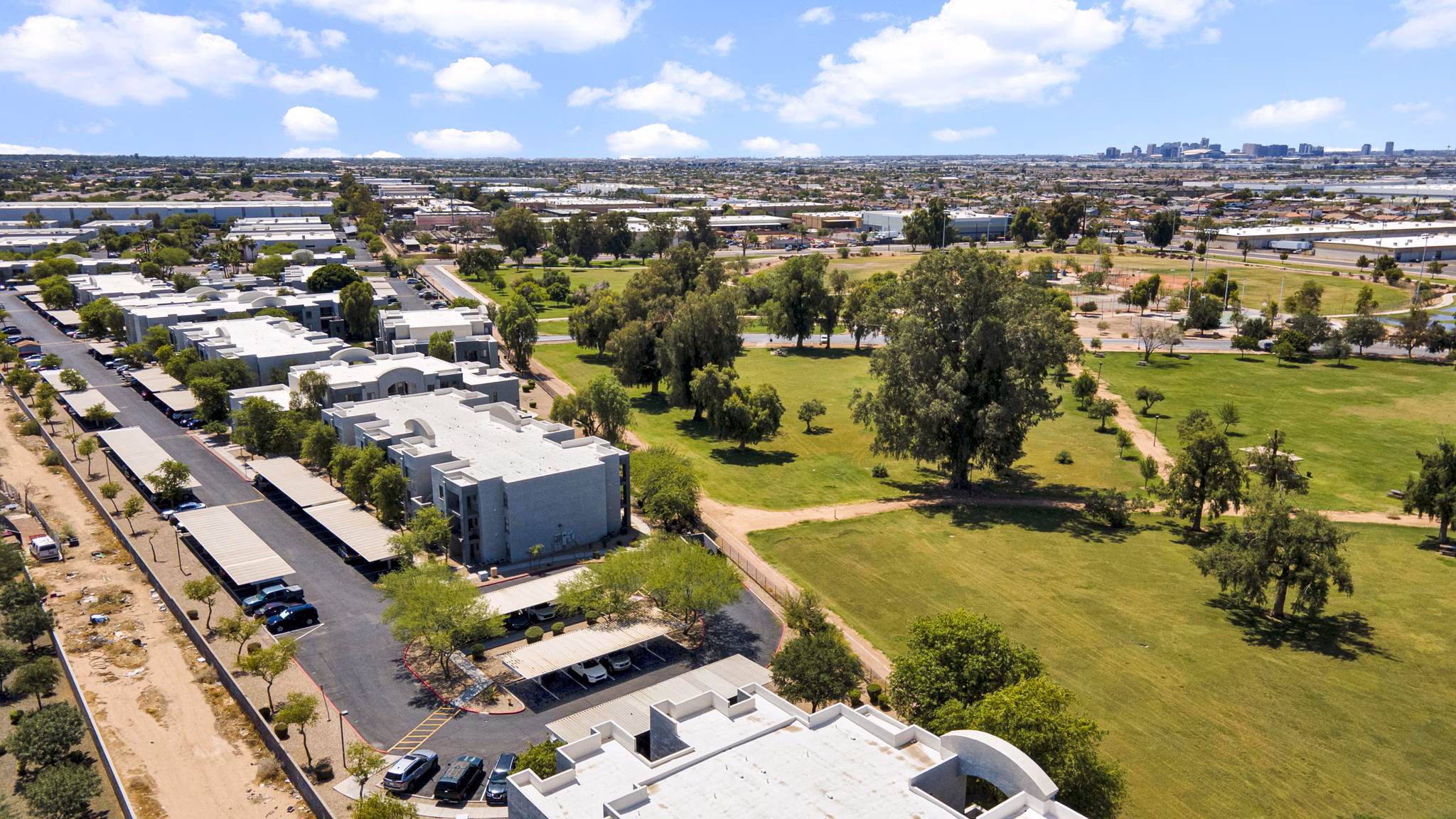 building at Esteban Park Apartments