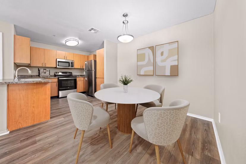 dining room at Esteban Park Apartments
