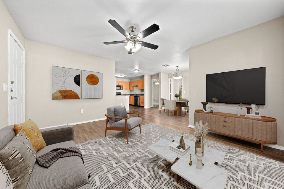 living room at Esteban Park Apartments