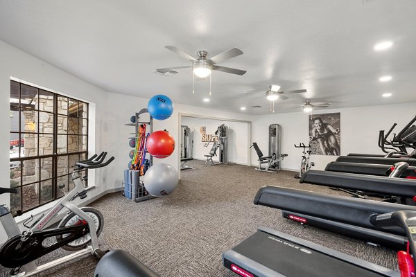 fitness center at Seraphina Castle Hills Apartments 