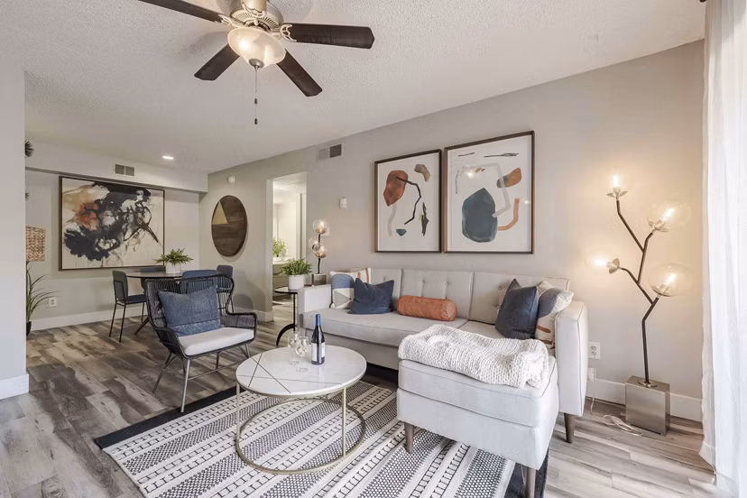 living room at Avana River Ranch Apartments