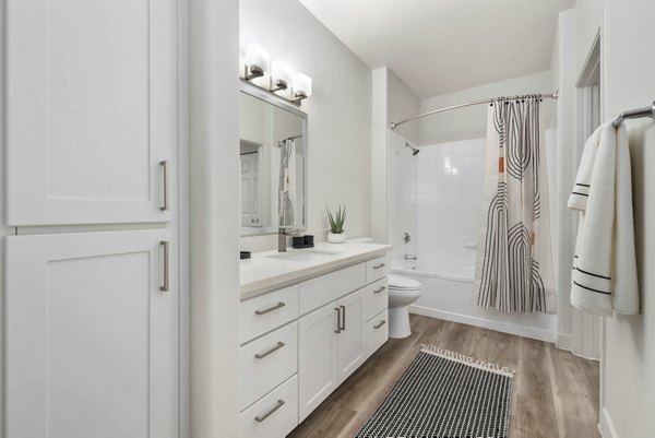 bathroom at The Palladium Apartments 