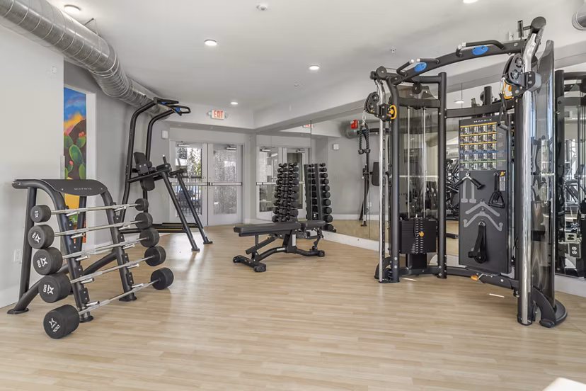 fitness center at Emory Old Town Apartments