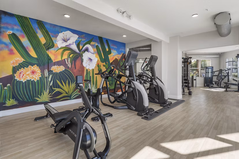 fitness center at Emory Old Town Apartments