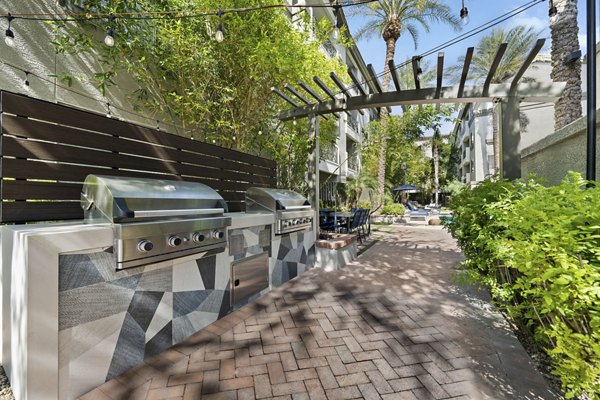 grill area at The Palladium Apartments 