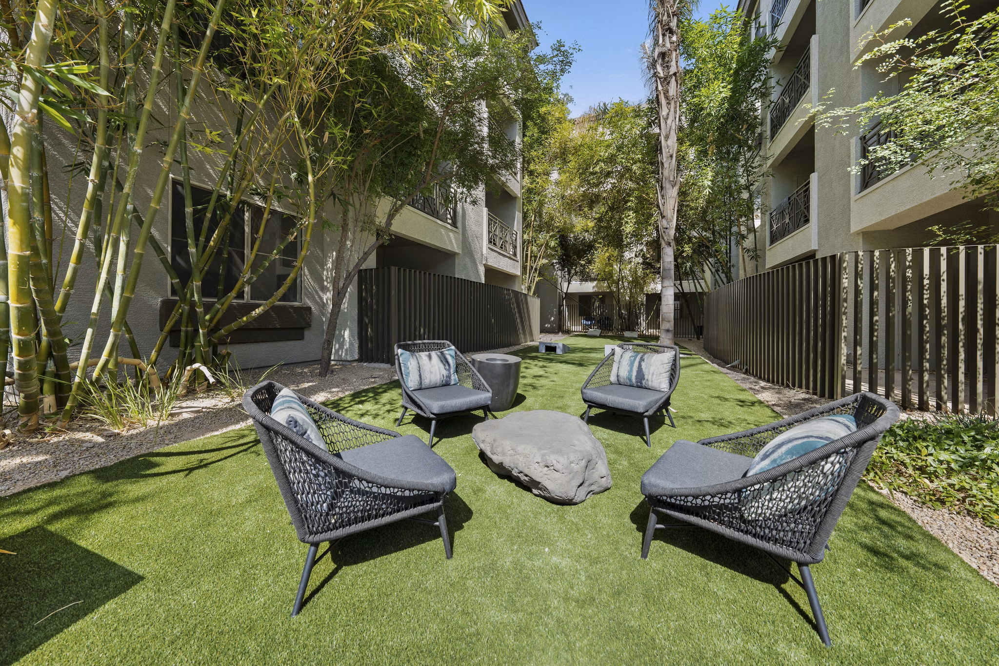 patio at The Palladium Apartments 