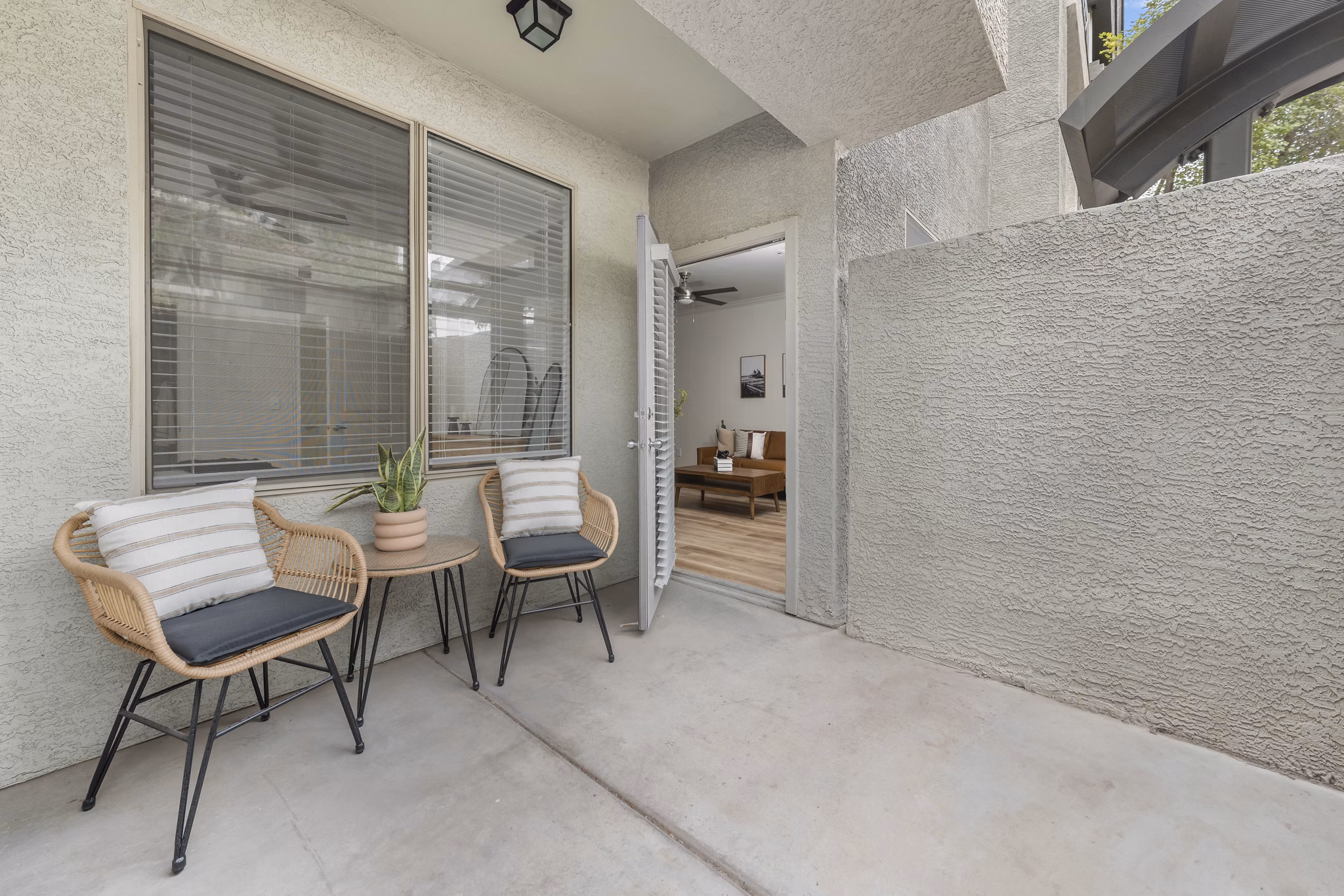 patio at The Palladium Apartments 