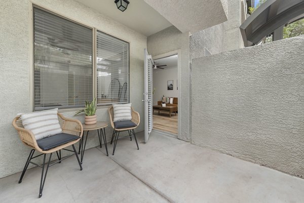 patio at The Palladium Apartments 