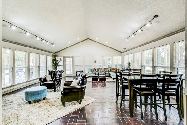 Elegant clubhouse lobby with modern decor in The Georgian Apartments