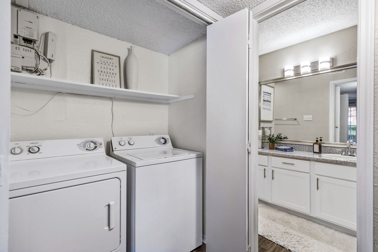 Laundry room at The Georgian Apartments