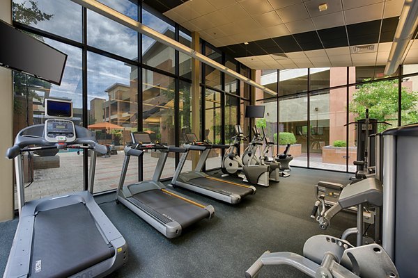 State-of-the-art fitness center with modern equipment at Ten Wine Lofts Apartments