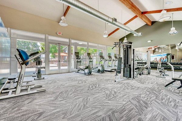 Modern fitness center with state-of-the-art equipment at Canyon Reserve at the Ranch Apartments