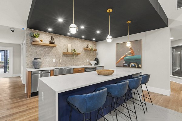 Clubhouse showcasing modern design and cozy seating at Avana Star Lake Apartments