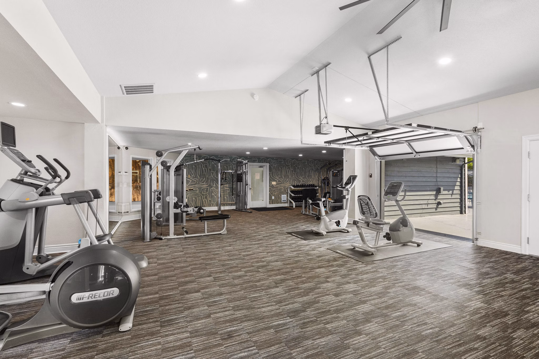 fitness center at Avana Star Lake Apartments