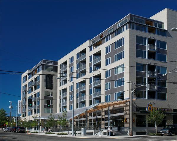 View #1 of the West Elevation of the Ballard on the Park project in the Ballard district of Seattle, WA.  ©2010 Randall J. Corcoran (206-941-1927), All Rights Reserved.