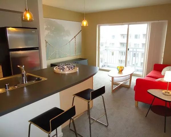 kitchen at On the Park Apartments