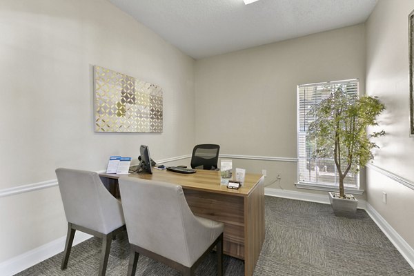 Clubhouse featuring modern design elements at Creekwood Apartments, ideal for community events and gatherings