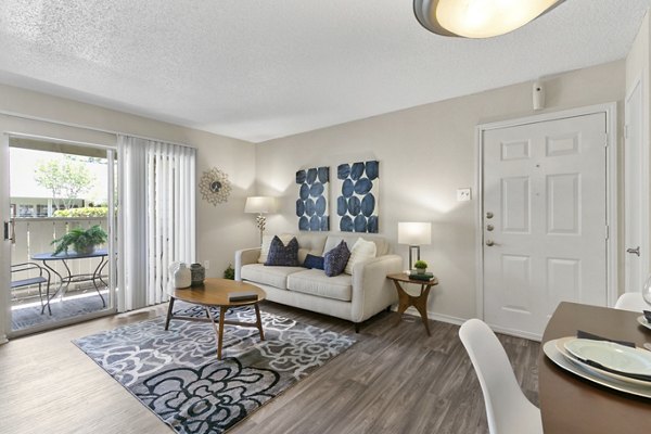 living room at Creekwood Apartments