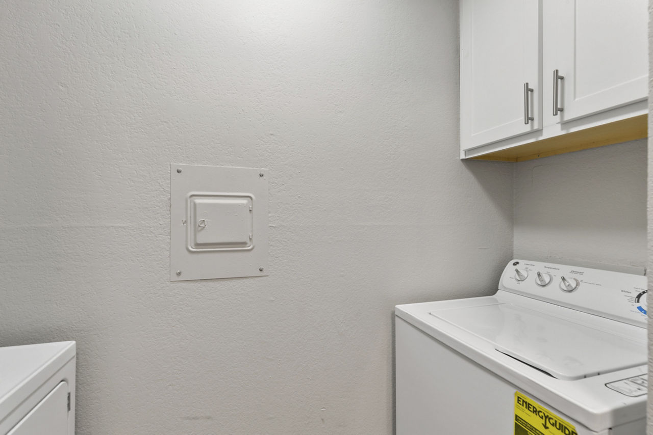 Laundry room at Creekwood Apartments