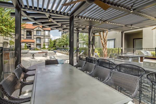 pool area at Villas at River Oaks Apartments
