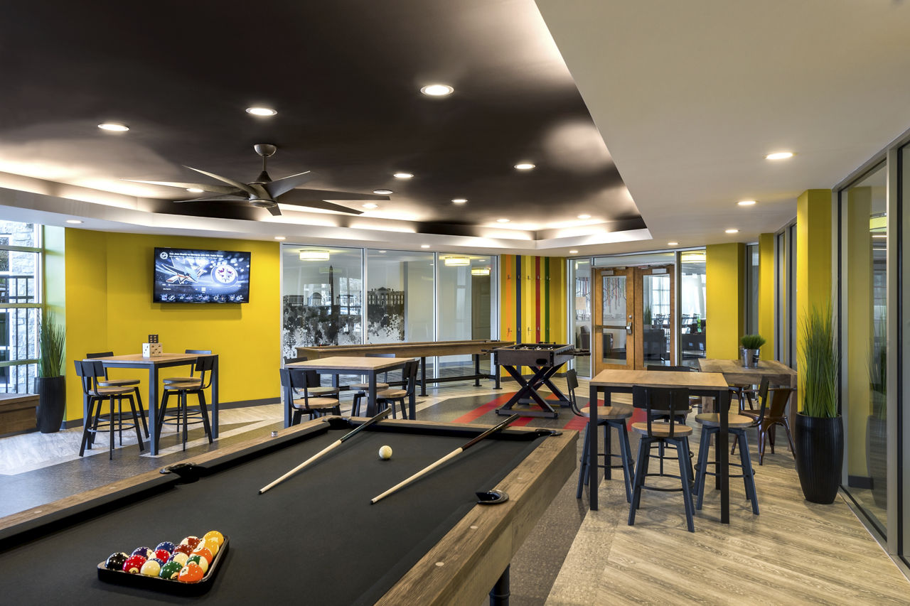 Game room at Aventine At Fort Totten A Greystar Avana Community (2 of 2)