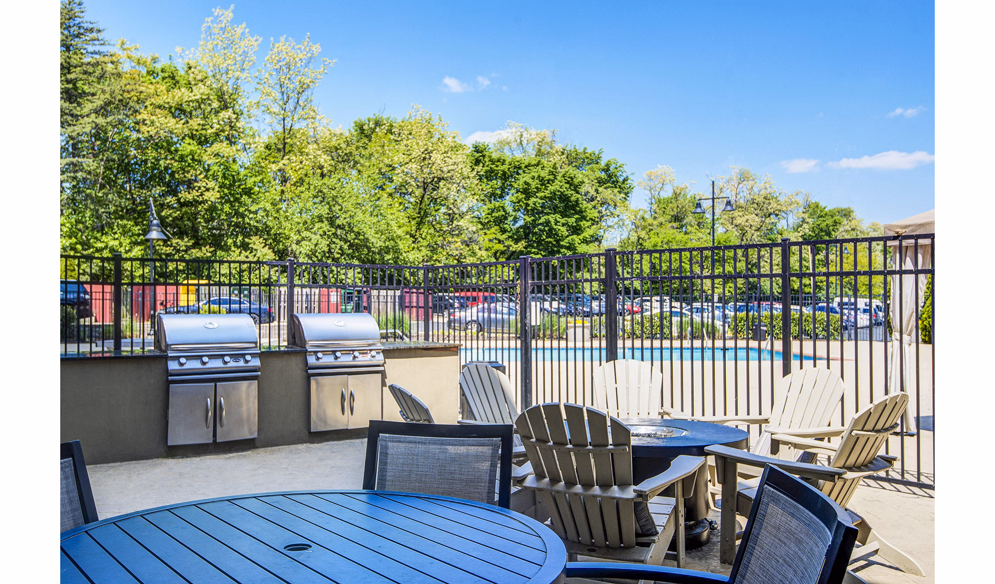 grill area at Aventine at Fort Totten