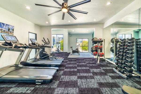 fitness center at Hayden Park Apartments