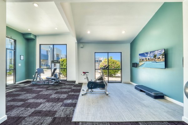 fitness center at Hayden Park Apartments