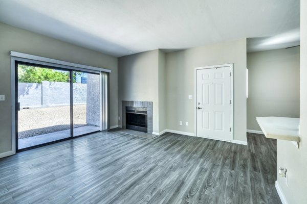 Spacious living room with modern decor at Hayden Park Apartments