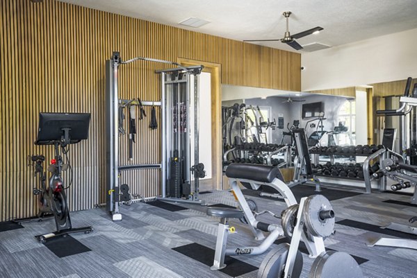 State-of-the-art fitness center with modern equipment at Cantata at the Trails Apartments Perfect for maintaining an active lifestyle
