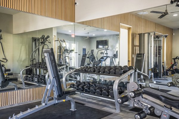 State-of-the-art fitness center featuring modern equipment at Cantata at the Trails Apartments