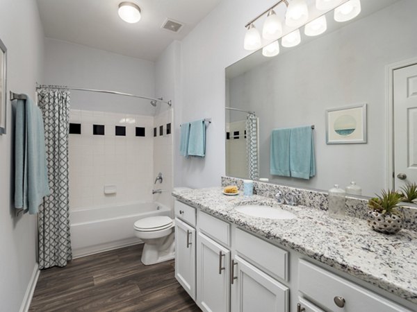 Modern bathroom with sleek fixtures at Mandalay Villas Apartments